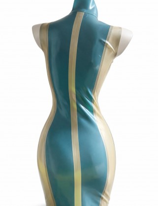 Latex Kleid mit Stehkragen – Ärmellos & Figurbetont